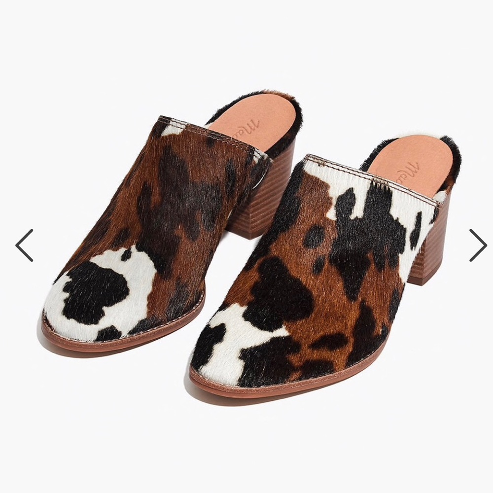 Madewell The Harper Mule in Cow Calf Hair